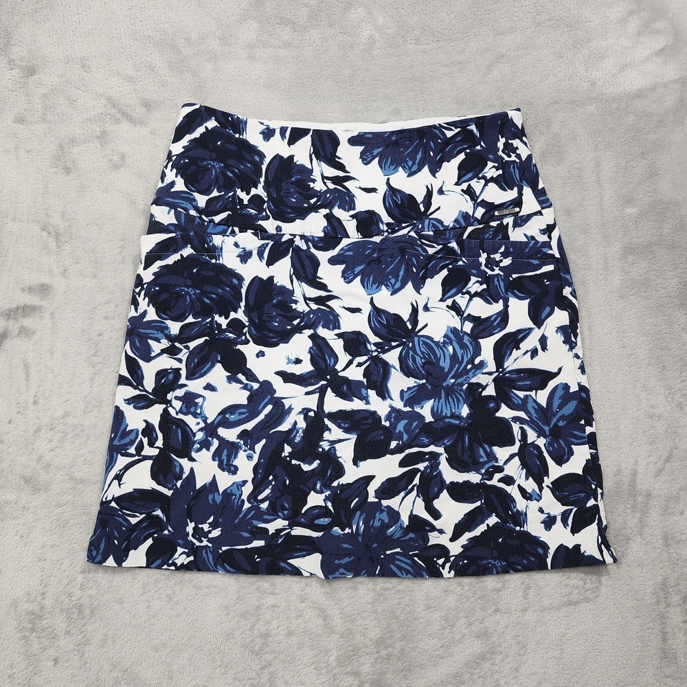 S.C.&CO. Skort Womens S Blue Floral Lined Stretch Athletic Golf Tennis Preppy